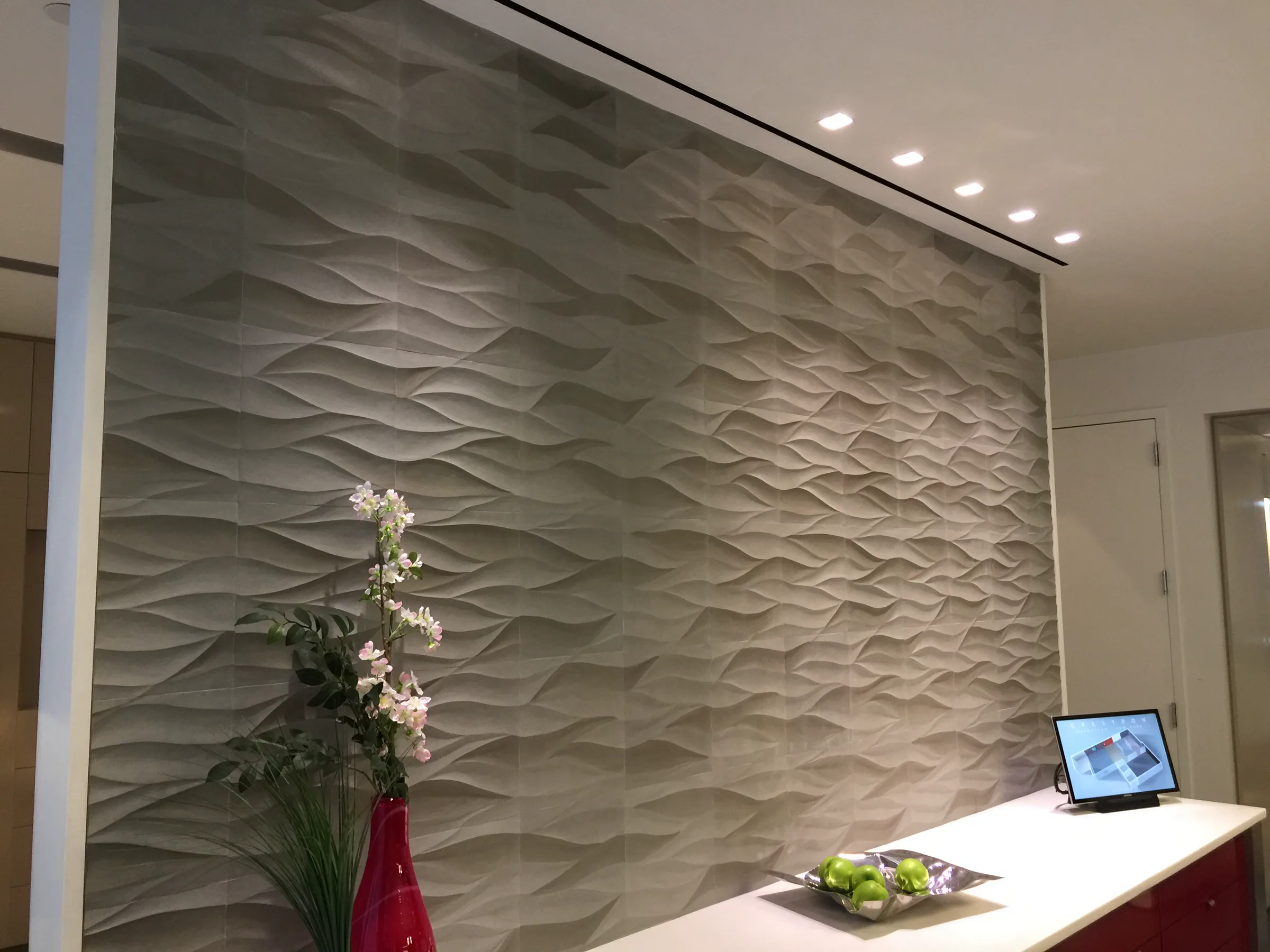 Custom Wall with Crestron Lighting